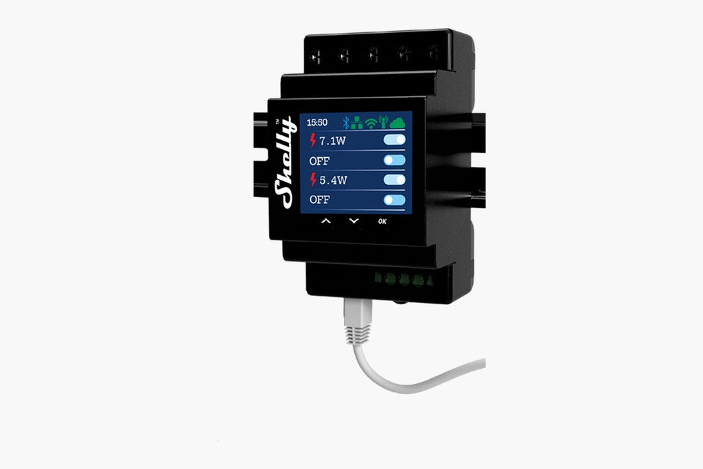 Shelly Pro 4PM DIN rail smart relay with power metering